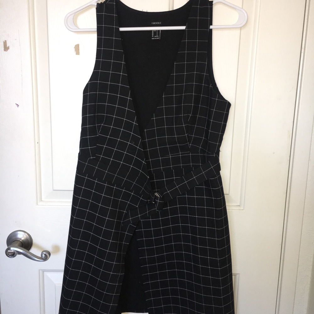 Smocked grid dress